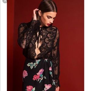 NWOT Stone Cold Fox Tori Bodysuit Black Size 0